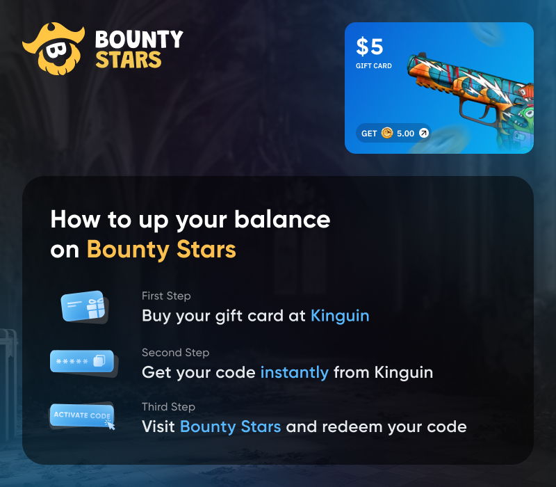 

Bountystars.com $5 Wallet Card Code