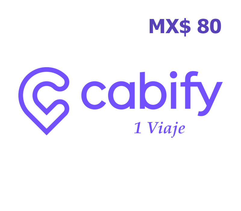 

Cabify 1 Viaje MX$80 Gift Card MX