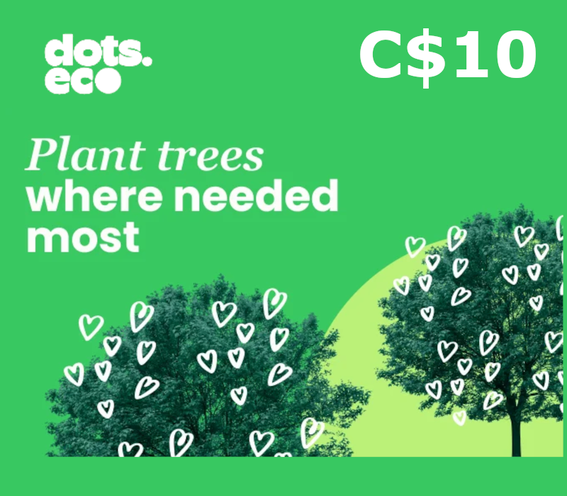 

Dots.eco - Plant Trees Where Needed The Most C$10 Gift Card CA