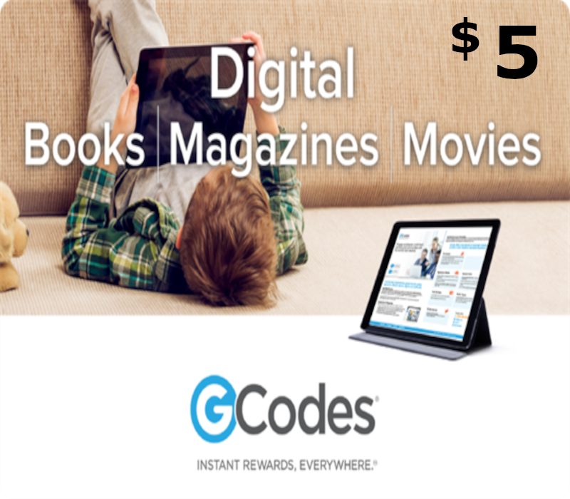 GCodes® Global Digital Media $5 Gift Card US