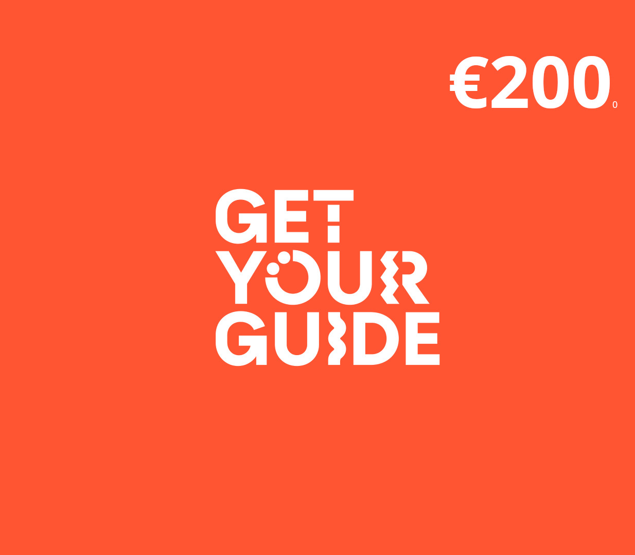 GetYourGuide €200 Gift Card EU