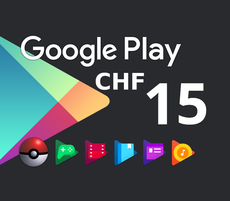 

Google Play CHF 15 CH Gift Card