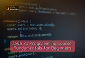 Java 21 Programming Course: Comprehensive Fundamentals for Beginners John Academy Code screenshot 1