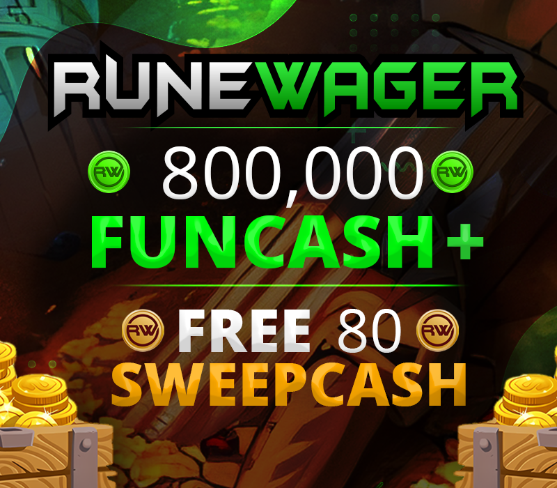 

Runewager 800000 Fun Cash + FREE 80 Sweep Cash