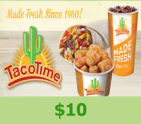 

TacoTime® $10 Gift Card US