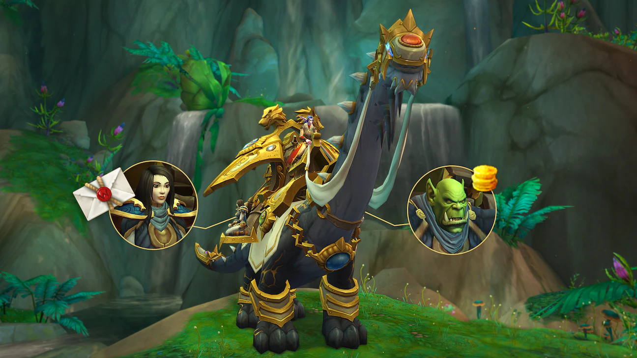 World of Warcraft - Trader's Gilded Brutosaur Mount DLC Battle.net Altergift