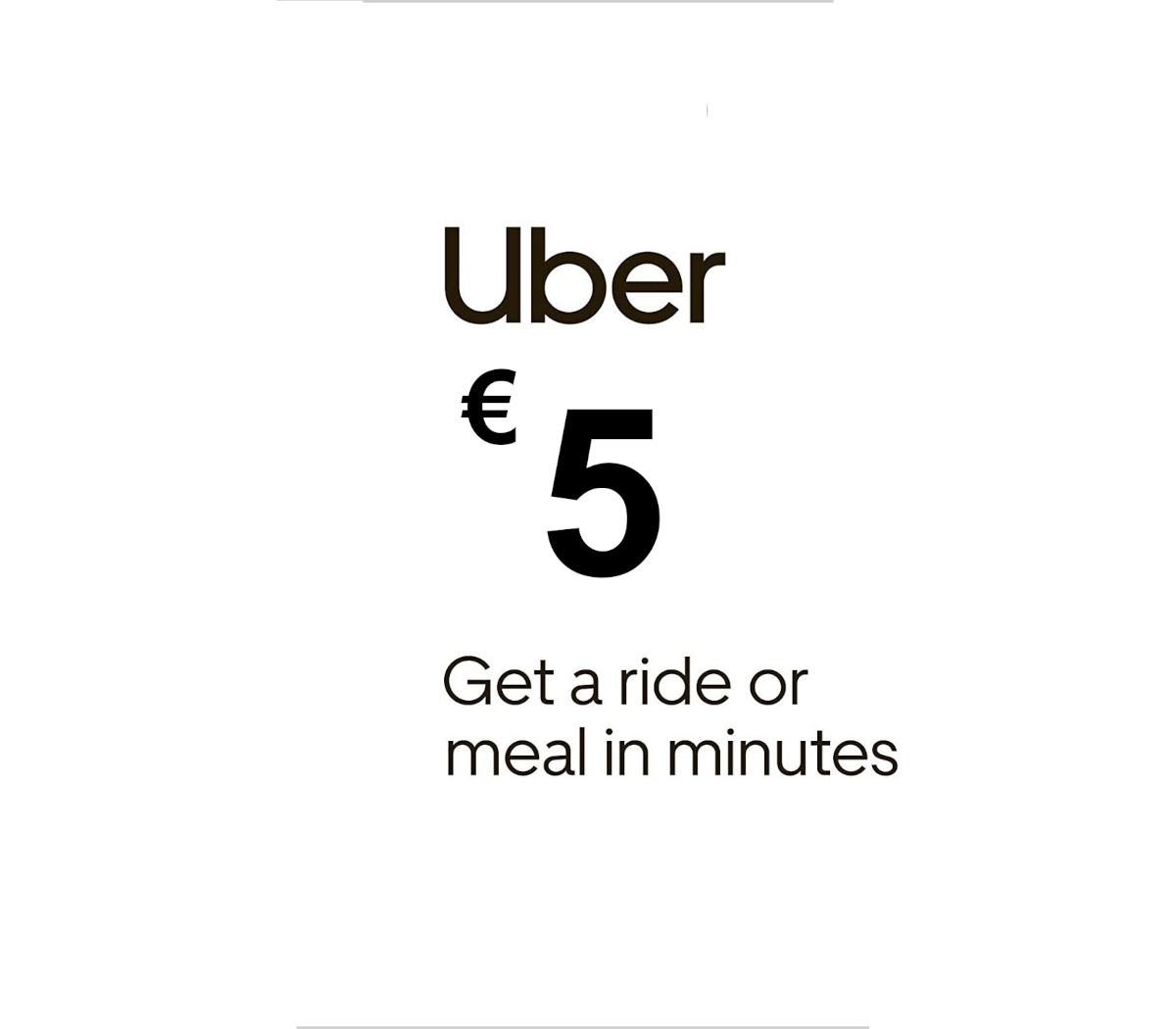 

Uber €5 EU Gift Card