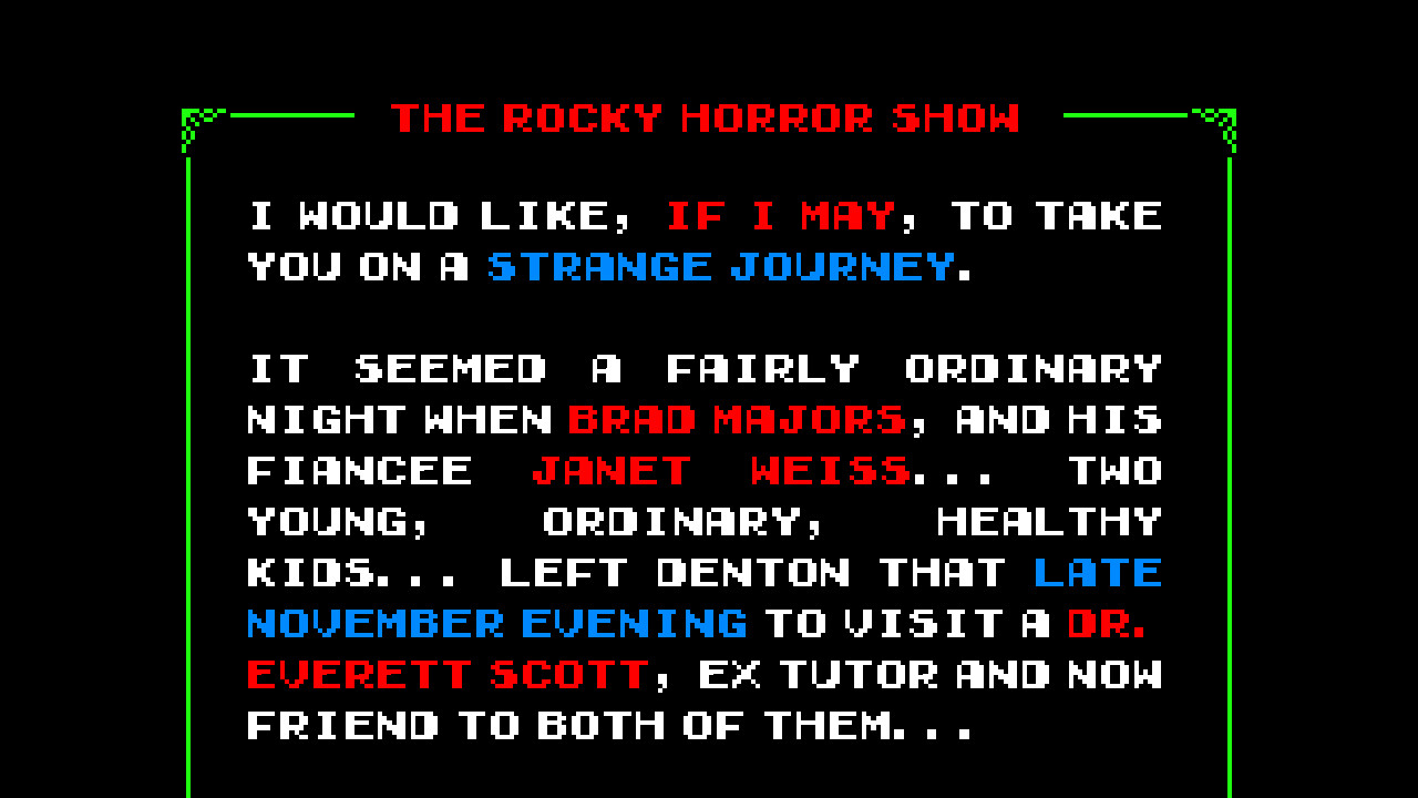 The Rocky Horror Show Video Game PC Steam