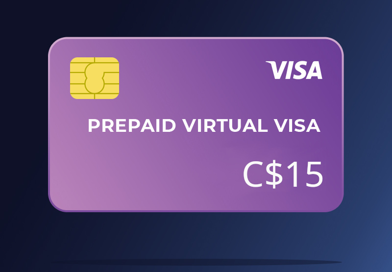 Prepaid Virtual VISA C$15 CA