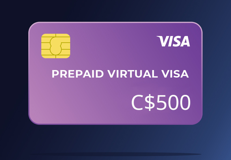 Prepaid Virtual VISA C$500 CA