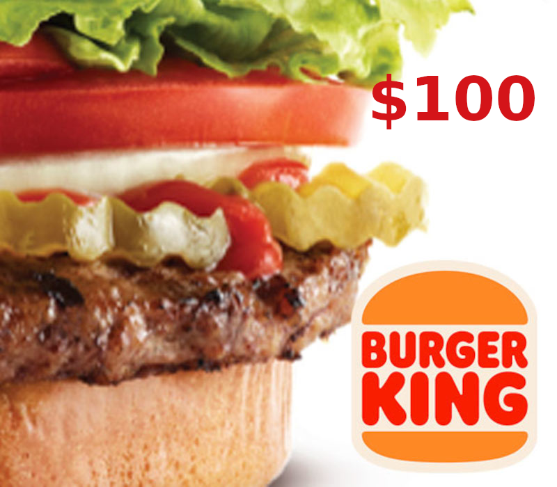 

Burger King $100 Gift Card US