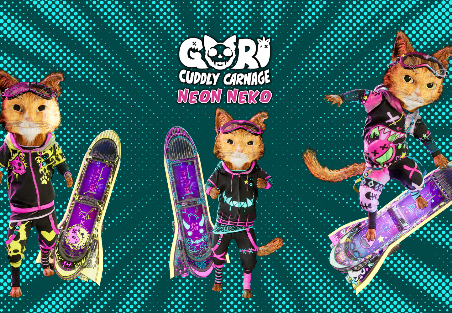 Gori: Cuddly Carnage - Neon Neko Skin Pack DLC PC Steam CD Key screenshot 1