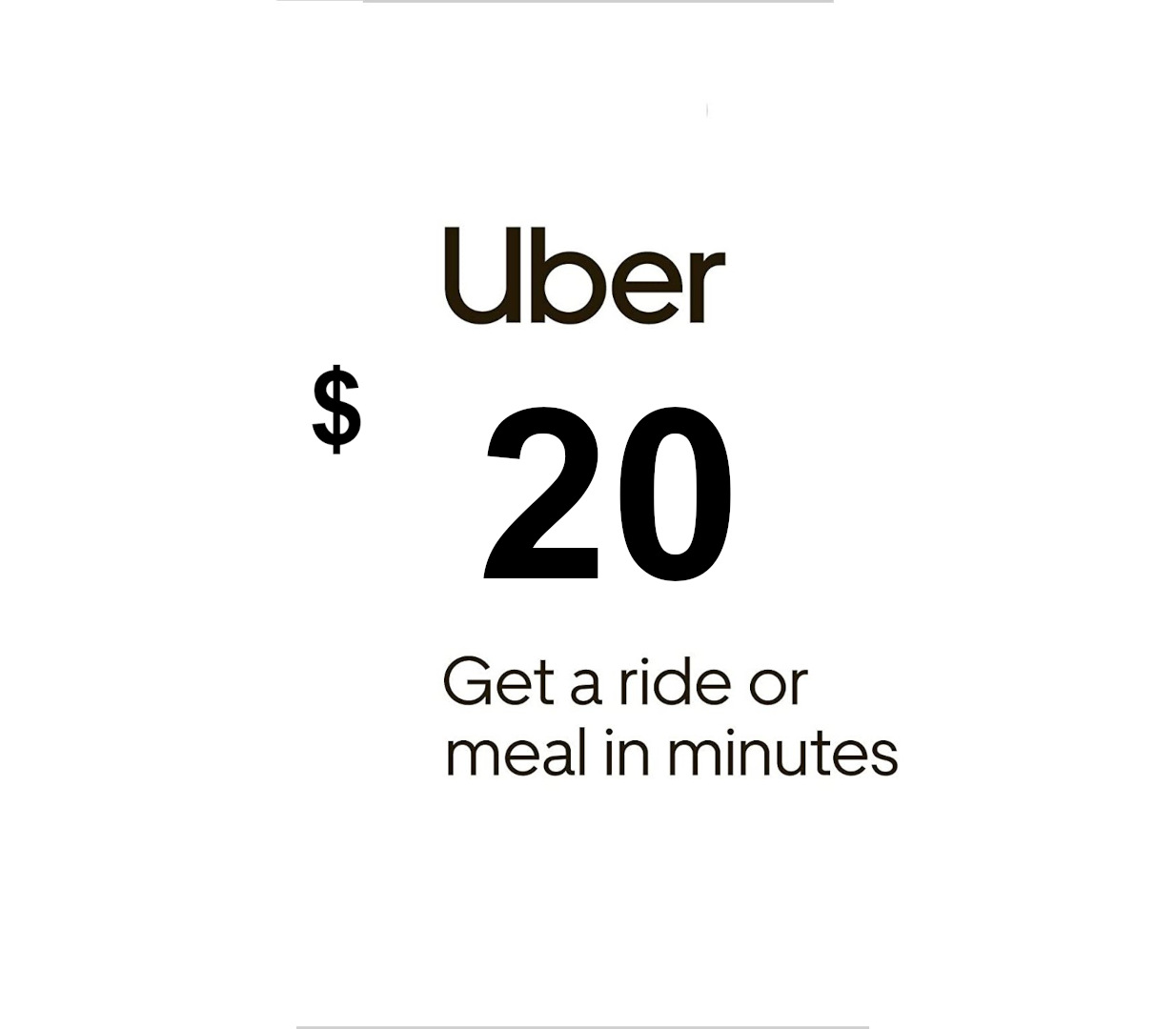 

Uber USD 20 Voucher