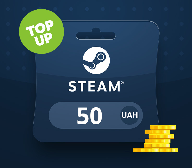 

Steam UAH 50 Top Up UA