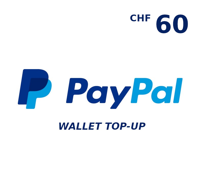 

PayPal Wallet CHF 60 Top Up
