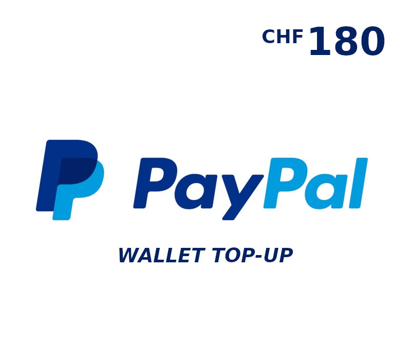 

PayPal Wallet CHF 180 Top Up