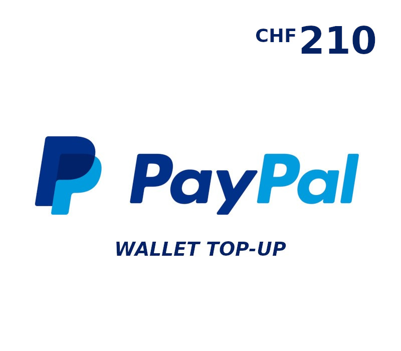 

PayPal Wallet CHF 210 Top Up