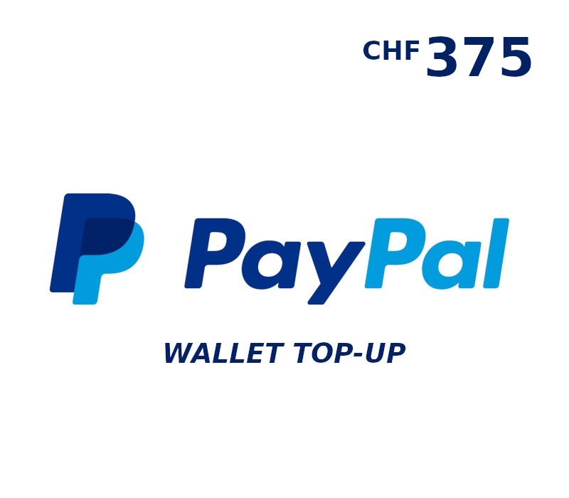 PayPal Wallet CHF 375 Top Up