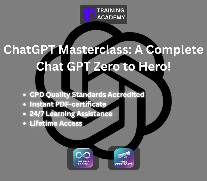 

ChatGPT Masterclass: A Complete Chat GPT Zero to Hero! Course Online Training Academy