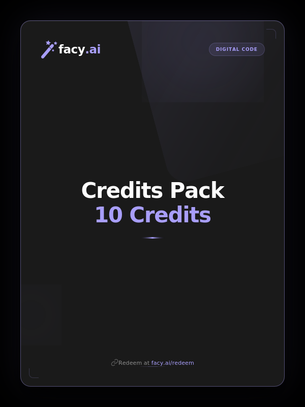 

Facy.Ai 10 Credits Pack Gift Card