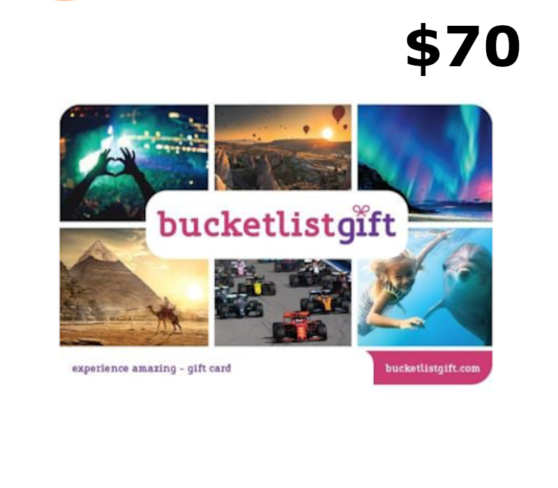 

BucketlistGift USD 70 Gift Card US