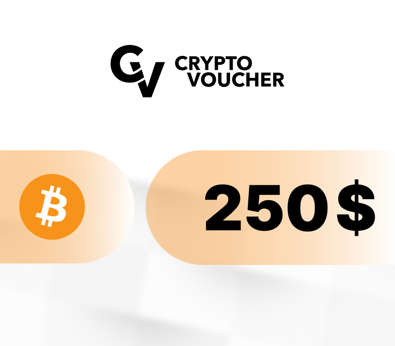 

Crypto Voucher (BTC) USD 250 Gift Card