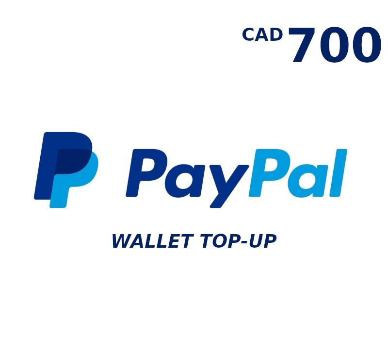 

PayPal Wallet CAD 700 Top Up