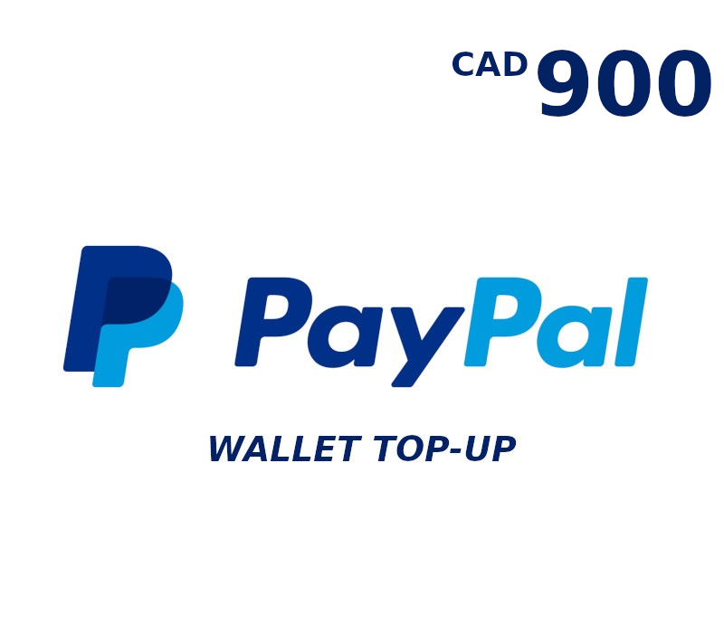 

PayPal Wallet CAD 900 Top Up