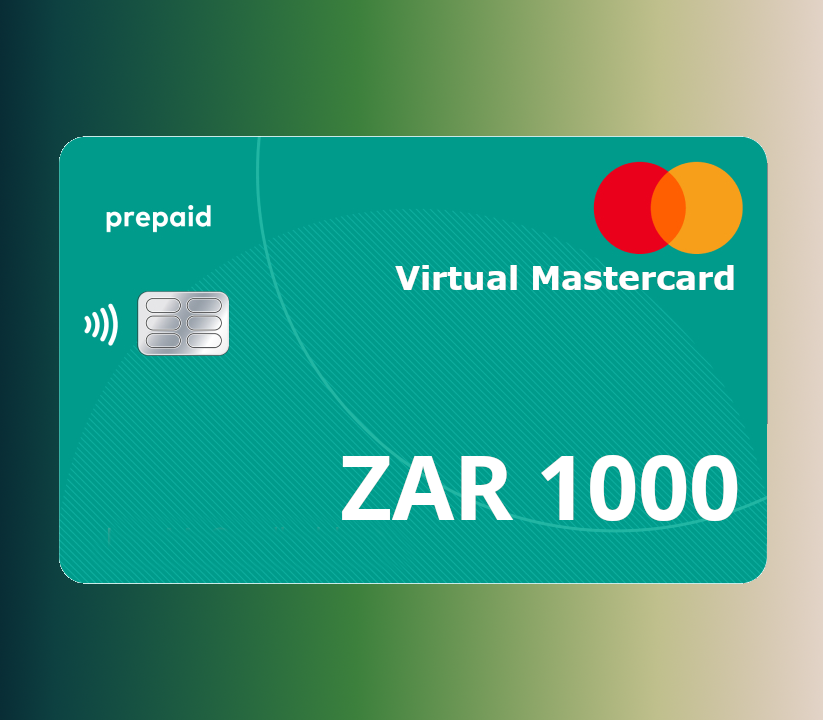 

Prepaid Virtual Mastercard ZAR 1000 ZA