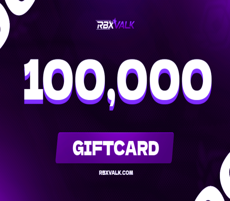 

Rbxvalk.com 100000 Balance Gift Card