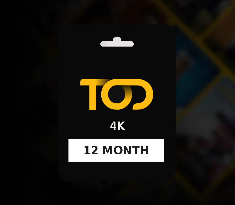 

TOD TV 4K 12 Month Subscription Key KW
