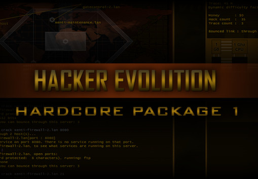 Hacker Evolution - Hardcore Package Part 1 DLC PC Steam CD Key screenshot 1