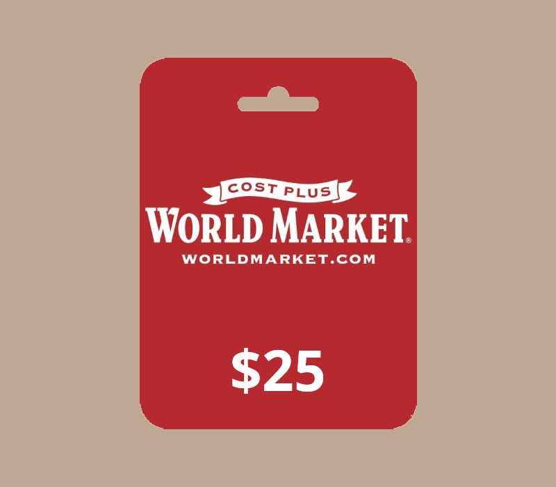 

Cost Plus World Market USD 25 Gift Card US