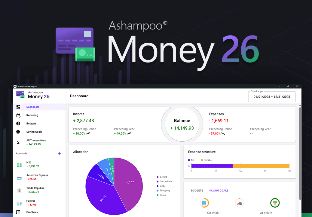 Ashampoo Money 26 Activation Key screenshot 1