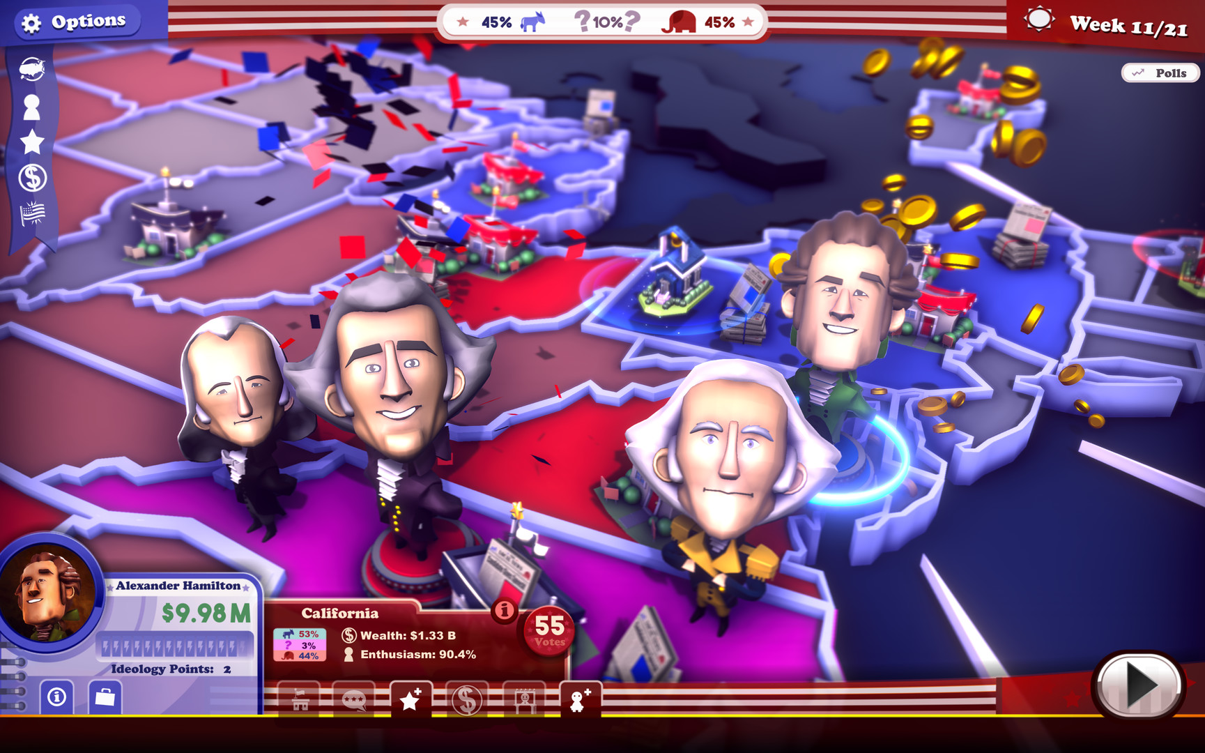 The Political Machine 2020 - The Founding Fathers DLC Steam CD Key