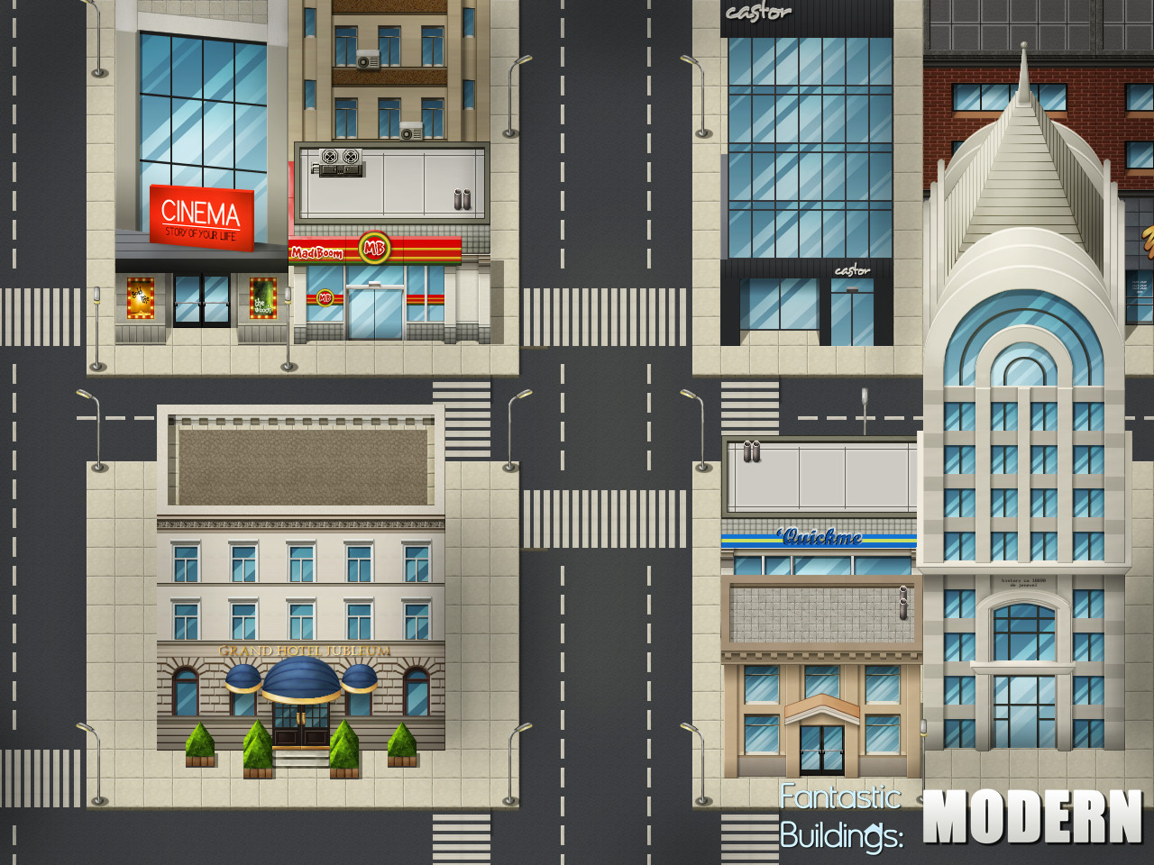 RPG Maker VX - Ace Fantastic Buildings: Modern DLC EU Steam CD Key