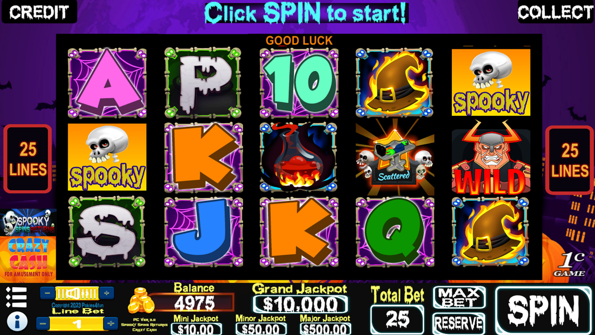 Spooky Spins Returns : Crazy Cash Edition - Slots Steam CD Key