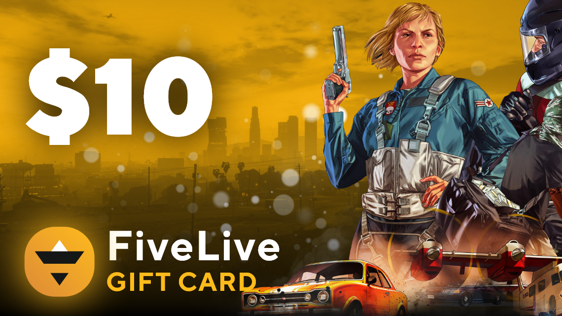 FiveLive $10 Gift Card