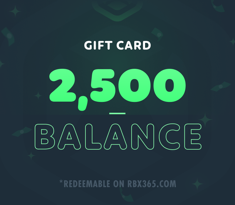 

RBX365 2,500 Balance Gift Card