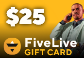 FiveLive $25 Gift Card