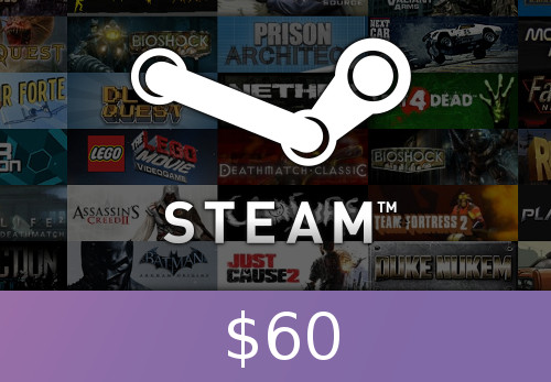 Steam Gift Card $60 - For USD Currency Accounts Global Activation Code