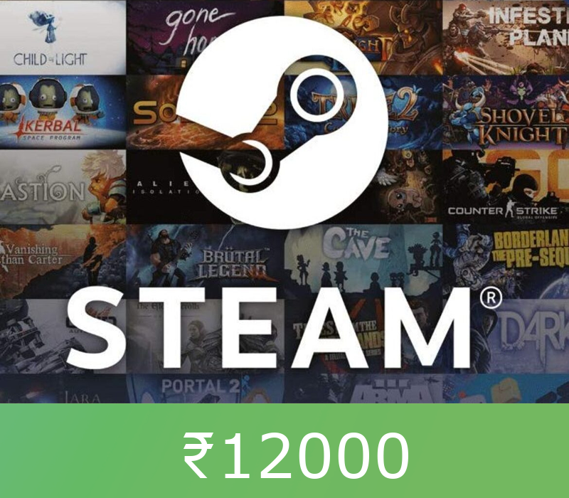 Steam Gift Card ₹12000 INR Global Activation Code