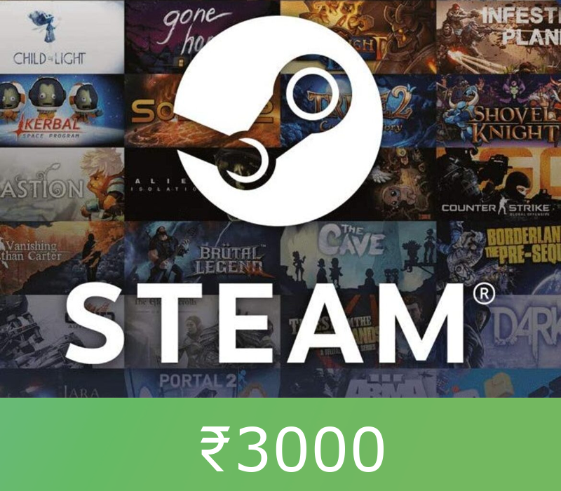 

Steam Gift Card ₹3000 INR Global Activation Code