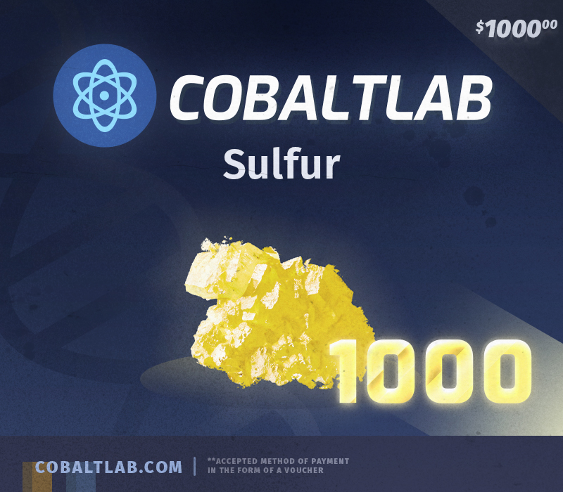 

Cobaltlab.tech 1000 Sulfur Gift Card