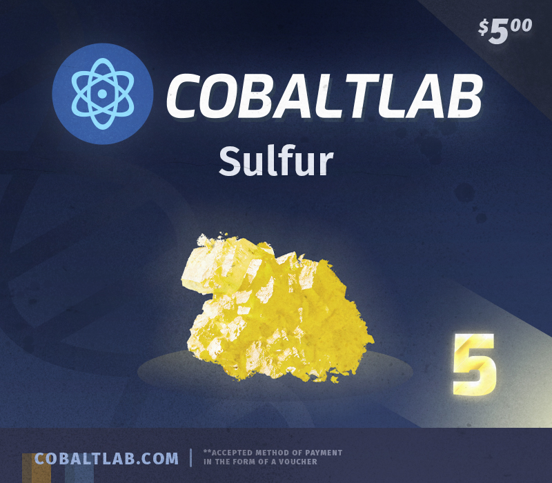 

Cobaltlab.tech 5 Sulfur Gift Card