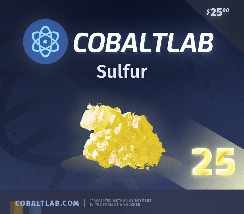 

Cobaltlab.tech 25 Sulfur Gift Card