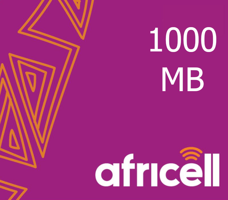 

Africell 1000MB Data Mobile Top-up SL