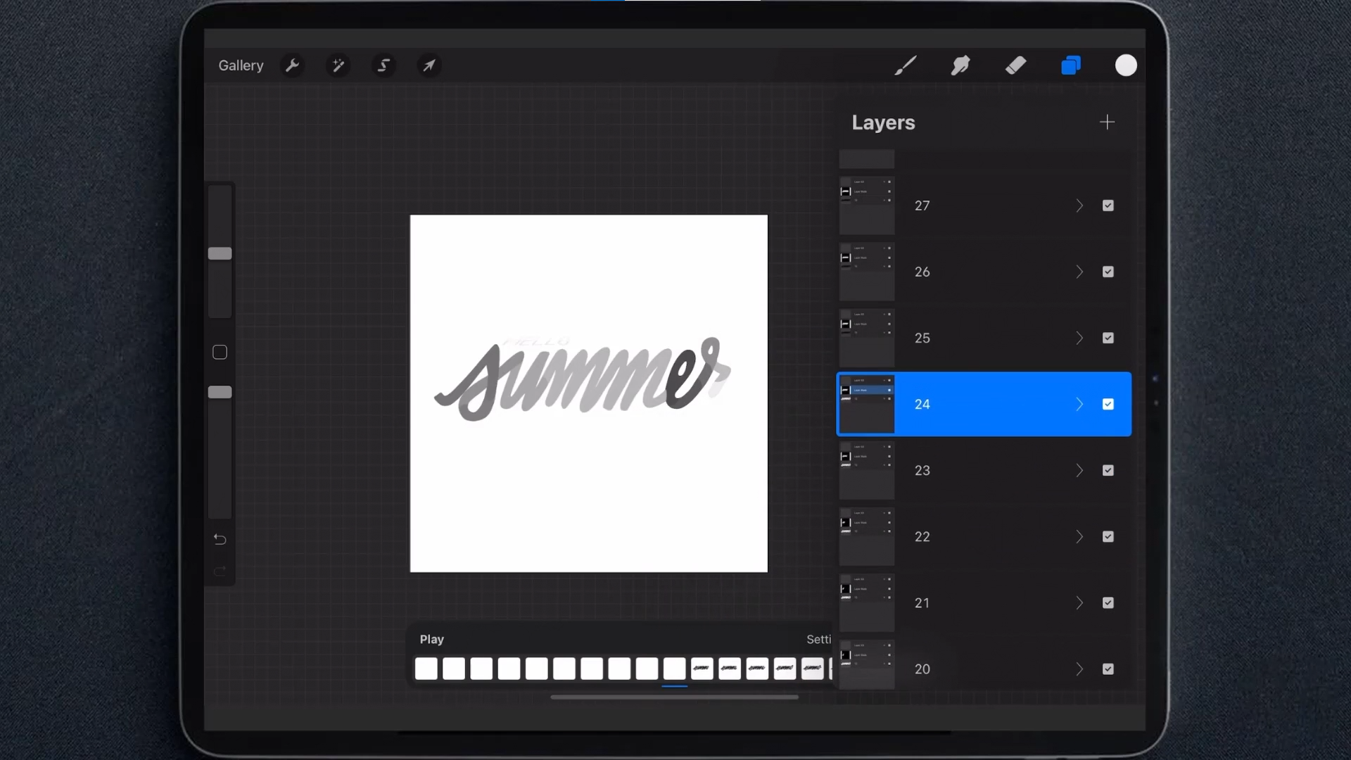 Animated Lettering in Procreate Alpha Academy Code