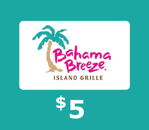 Bahama Breeze $5 Gift Card US