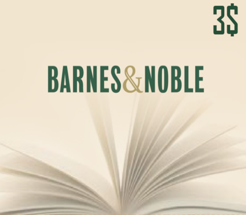 

Barnes and Noble $3 Gift Card US